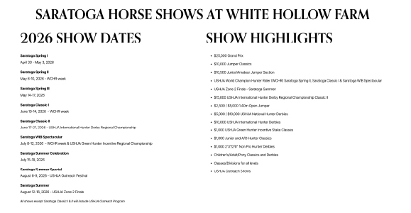 Saratoga Horse Shows
